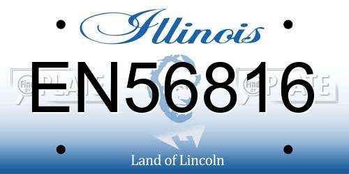 EN56816 Illinois License Plate