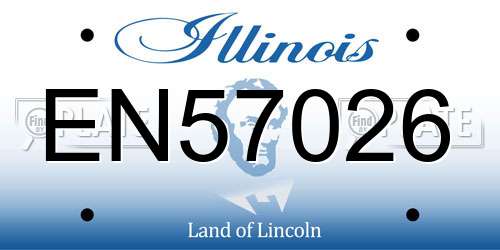 EN57026 Illinois License Plate