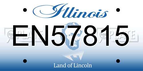 EN57815 Illinois License Plate
