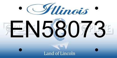 EN58073 Illinois License Plate