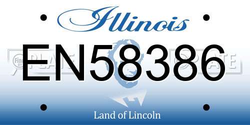 EN58386 Illinois License Plate