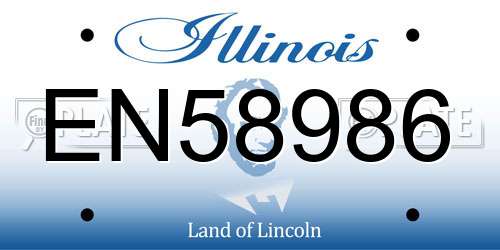 EN58986 Illinois License Plate