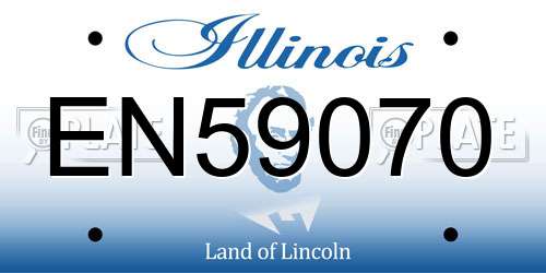 EN59070 Illinois License Plate