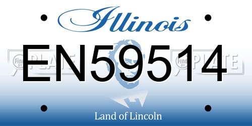 EN59514 Illinois License Plate