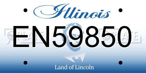EN59850 Illinois License Plate