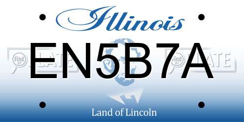 EN5B7A Illinois License Plate