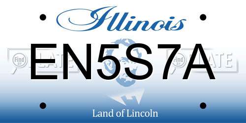 EN5S7A Illinois License Plate