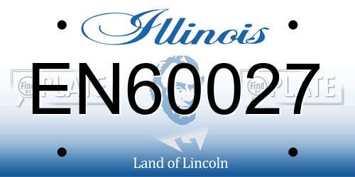 EN60027 Illinois License Plate