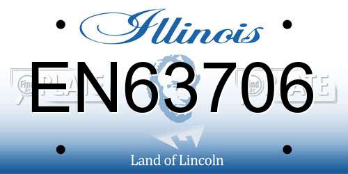 EN63706 Illinois License Plate