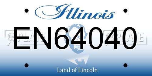 EN64040 Illinois License Plate