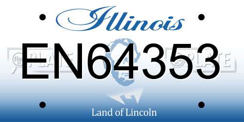 EN64353 Illinois License Plate