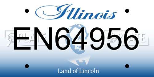 EN64956 Illinois License Plate