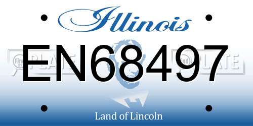 EN68497 Illinois License Plate