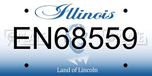 EN68559 Illinois License Plate