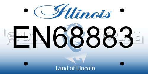 EN68883 Illinois License Plate