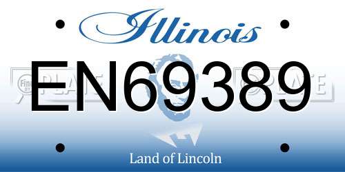 EN69389 Illinois License Plate