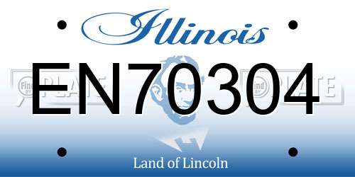 EN70304 Illinois License Plate
