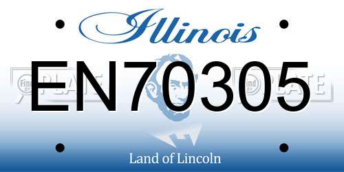 EN70305 Illinois License Plate