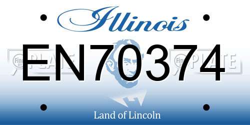 EN70374 Illinois License Plate
