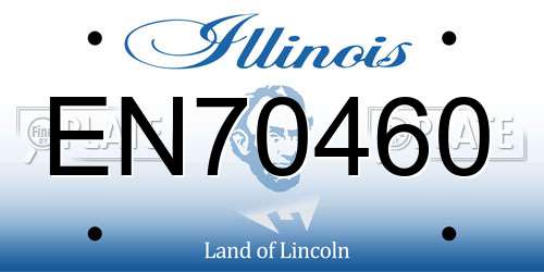 EN70460 Illinois License Plate