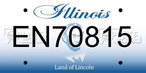 EN70815 Illinois License Plate