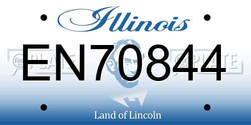 EN70844 Illinois License Plate