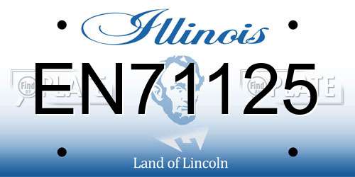 EN71125 Illinois License Plate