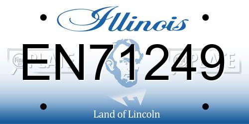 EN71249 Illinois License Plate