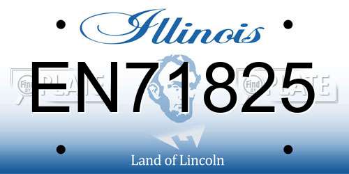 EN71825 Illinois License Plate