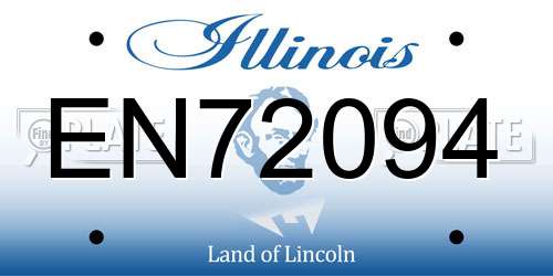 EN72094 Illinois License Plate