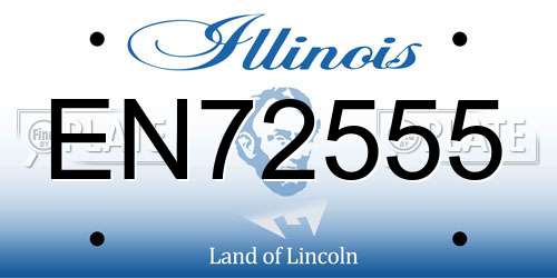 EN72555 Illinois License Plate