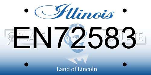EN72583 Illinois License Plate