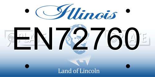 EN72760 Illinois License Plate