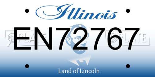 EN72767 Illinois License Plate