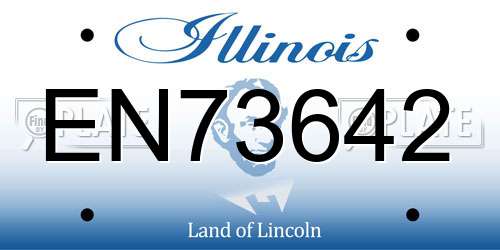 EN73642 Illinois License Plate