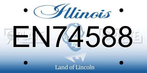 EN74588 Illinois License Plate