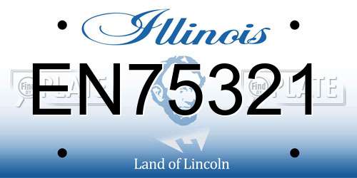 EN75321 Illinois License Plate