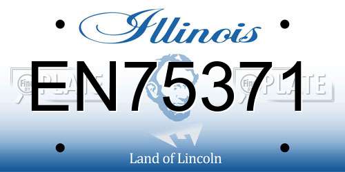 EN75371 Illinois License Plate