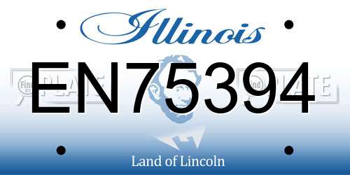EN75394 Illinois License Plate