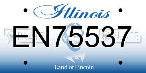 EN75537 Illinois License Plate