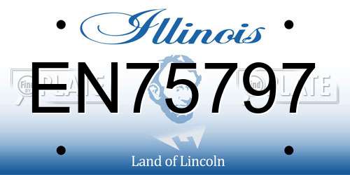 EN75797 Illinois License Plate