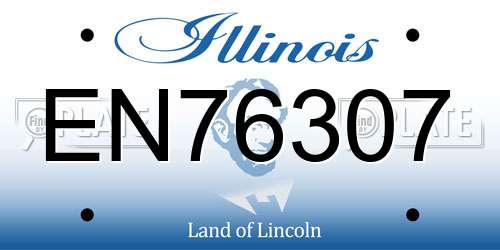 EN76307 Illinois License Plate