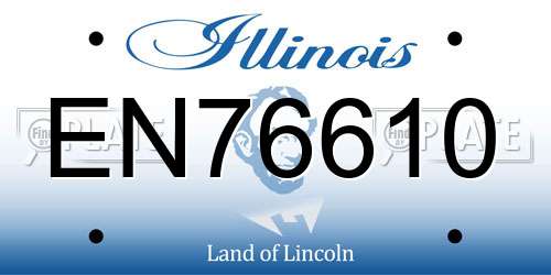 EN76610 Illinois License Plate