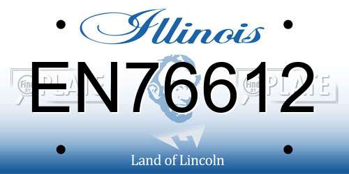 EN76612 Illinois License Plate
