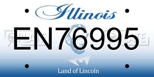 EN76995 Illinois License Plate