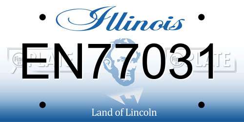 EN77031 Illinois License Plate