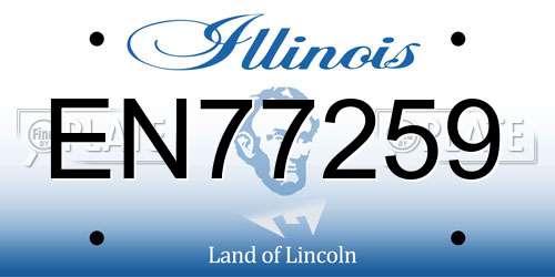 EN77259 Illinois License Plate