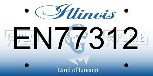 EN77312 Illinois License Plate