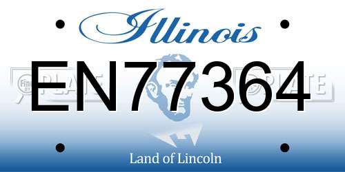 EN77364 Illinois License Plate