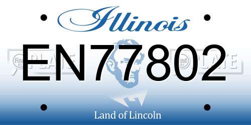 EN77802 Illinois License Plate
